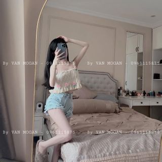 Áo len dây hoa hồng hàng Quảng Châu 2023