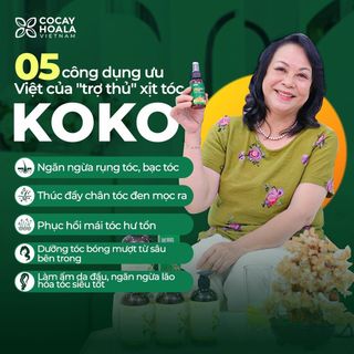 Xịt Dưỡng Cỏ Cây Hoa Lá Tóc KoKo 100ml - Ngăn Rụng Tóc - Kích Thích Mộc Tóc - Tóc Chắc Khỏe