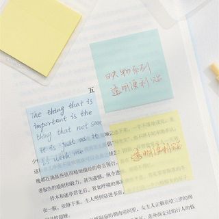 GÓI 50 TỜ GIẤY NOTE TRONG SUỐT  LƯU Ý SIZE 7.6*7.6CM