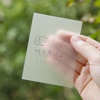 GÓI 50 TỜ GIẤY NOTE TRONG SUỐT  LƯU Ý SIZE 7.6*7.6CM