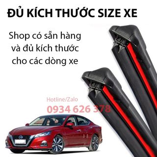 [LƯỠI KÉP] Bộ gạt mưa lưỡi kép cao cấp, thanh cần gạt nước mưa 2 lưỡi khung mềm đa năng, gạt kính ô tô xe hơi oto
