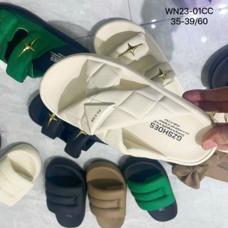 Lô dép da đế bánh mì nữ đa sắc màu