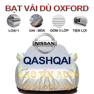 [LOẠI 1] Bạt che kín bảo vệ xe ô tô Nisan Qushqai tráng bạc 3 lớp vải dù Oxford , bạt phủ trùm bảo vệ xe oto