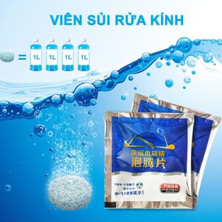 Viên sủi rửa kính ô tô chuyên dụng , viên xủi nước lau kính oto tiện ích dễ sử dụng 1 viên pha với 4 lít nước