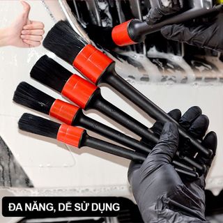 Bộ 5 chổi cọ vệ sinh xe ô tô đa năng - cọ rửa khoang máy, mân xe, nội thất
