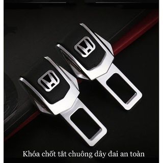 [ĐỦ HÃNG XE] Chốt cắm ngắt chuông cảnh báo đai an toàn trên oto chất liệu inox cao cấp in logo hãng xe hơi ô tô