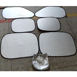 Bộ 6 tấm che nắng chống tia UV trong ô tô trước, bên và sau tráng bạc cao cấp, tấm dụng cụ chắn nắng xe hơi tiện lợi