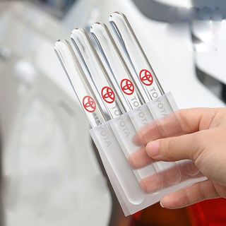 Combo 10 miếng dán silicon trong suốt hõm cửa  tay nắm ô tô chống trầy xước in logo xe Vinfast Fadil, Lux A2.0, SA2.0