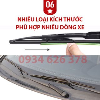 Bộ thanh cần gạt mưa khung xương, chổi gạt mưa xe 4,5 chỗ xe  Kia Rio , gạt kính xe oto, thanh gạt nước mưa xe hơi