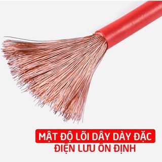 Dây câu sạc bình acquy 2000A - 4 mét, khởi động ắc quy oto , dây câu bình ắc quy ô tô lõi đồng, kích bình acquy cứu hộ