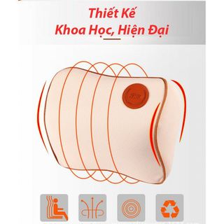 Combo bộ tựa lưng và gối kê đầu oto xe hơi chất liệu da cao su non thiết kế ôm sát chống đau mỏi lưng,cổ, vai khi lái xe