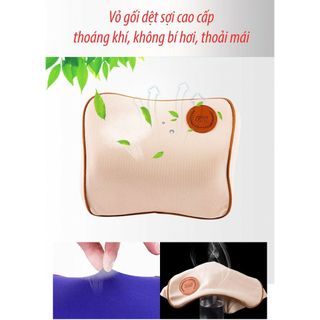 Combo bộ tựa lưng và gối kê đầu oto xe hơi chất liệu da cao su non thiết kế ôm sát chống đau mỏi lưng,cổ, vai khi lái xe