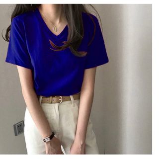 Áo thun nữ cổ tim thời trang vải cotton xịn sò xinh xắn giá gốc tận xưởng hàng sẵn số lượng lớn