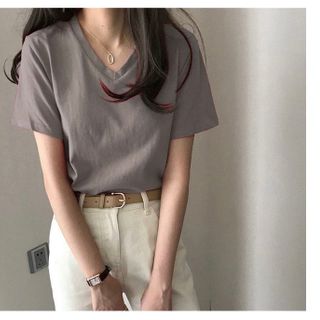 Áo thun nữ cổ tim thời trang vải cotton xịn sò xinh xắn giá gốc tận xưởng hàng sẵn số lượng lớn