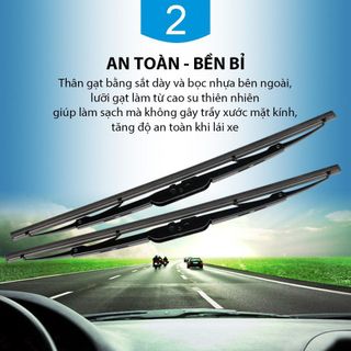 1 Cặp cần gạt mưa khung xương, chổi gạt mưa xe ô tô CELERIO, gạt kính xe oto, thanh gạt nước mưa