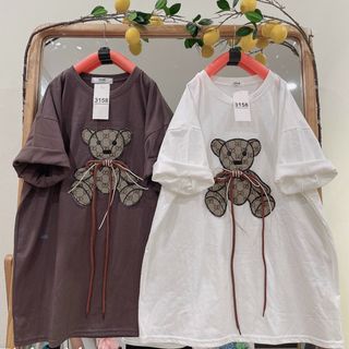 Áo thun nữ 3158 hình gấu dây thời trang form rộng vải cotton khô loại 1 xịn sò xinh xắn giá gốc tận xưởng hàng sẵn số lượng lớn
