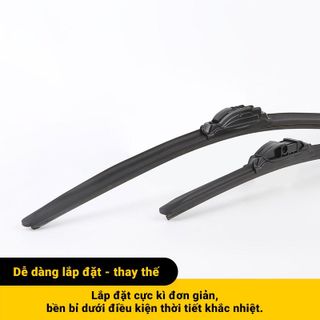 [LOẠI CAO CẤP] 1 Cặp gạt mưa ô tô khung mềm, thanh chổi cần gạt mưa oto xe hơi silicon cao cấp không xương