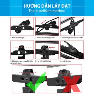 [SẴN HÀNG] 1 Cặp cần gạt mưa khung xương lưỡi silicon, chổi gạt nước mưa ô tô xe hơi, thanh gạt kính xe oto