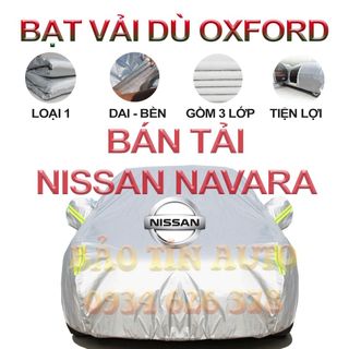 [LOẠI 1] Bạt che kín bảo vệ xe bán tải Nissan Navara 4,5 chỗ tráng bạc cao cấp, áo chùm bạc trùm phủ xe oto ban tai giá sỉ