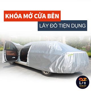 [LOẠI 1] Bạt che kín bảo vệ xe bán tải Nissan Navara 4,5 chỗ tráng bạc cao cấp, áo chùm bạc trùm phủ xe oto ban tai