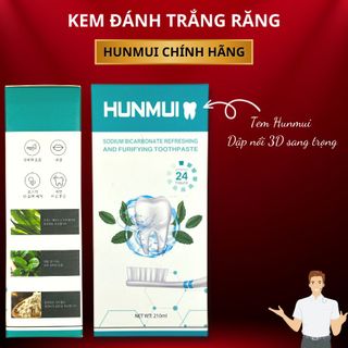 [Chính Hãng] Kem Đánh Trắng Răng HUNMUI (210g) Tinh Chất Bạc Hà