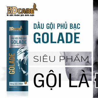 Dầu Gội Phủ Bạc Thảo Dược Golade - Gội Là Đen Trong 10 Phút 200ml, Dùng Được Từ 5-10 Lần