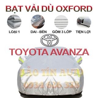 [LOẠI 1] Bạt che kín bảo vệ xe ô tô Toyota Avanza tráng bạc cao cấp, vải bông chống xước 3 lớp vải dù Oxford , bạt oto giá sỉ