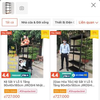 Kệ Sắt V Lỗ 5 Tầng 90x40x180cm, Kệ Sắt Đa Năng Đựng đồ, giá từ 4xx