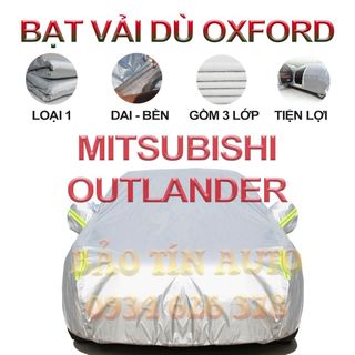 [LOẠI 1] Bạt che kín bảo vệ xe ô tô 7 chỗ Mitsubishi Outlander tráng bạc cao cấp, vải bông chống xước 3 lớp giá sỉ