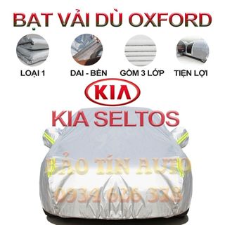[LOẠI 1] Bạt che kín bảo vệ xe ô tô Kia Seltos tráng bạc cao cấp, vải bông chống xước 3 lớp vải dù Oxford , bạt phủ trùm giá sỉ