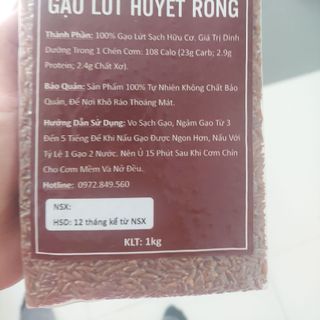 Gạo lức các loại thơm ngon. Không cần ngâm. Túi 1 kg hút chân không