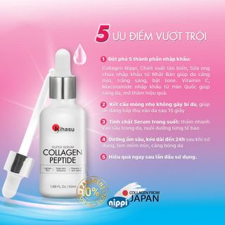 Tinh chất dưỡng sáng da, mờ sạm nám, tàn nhang đốm nâu, các đốm sắc tố trên da Collagen peptide Kihasu cho nam nữ