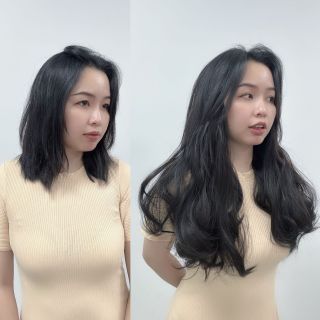 Tóc giả kẹp chữ U xoăn đuôi dài Ku13