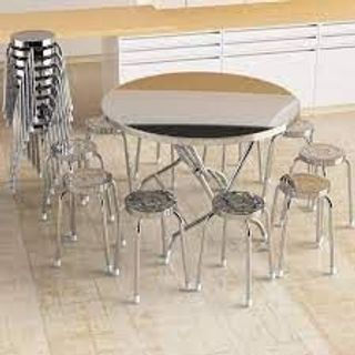 BÀN TRÒN INOX 304 ( DÀY 1.2MM)  RỘNG 1M2