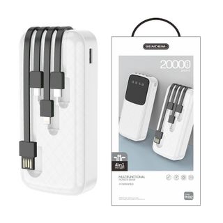 Sạc dự phòng Sendem PH02 20000Mah tích hợp 4 dây sạc