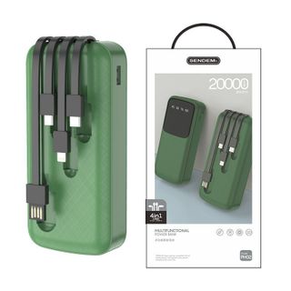 Sạc dự phòng Sendem PH02 20000Mah tích hợp 4 dây sạc