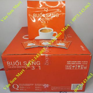 Thùng cà phê sữa Buổi Sáng Trần Quang 21 bịch * 480g (24 gói vuông nhỏ * 20g)