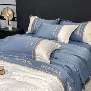 Set chăn ga gối phi lụa vân chìm