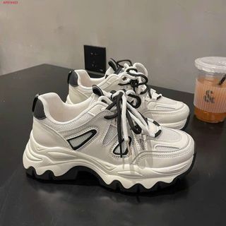 Giày thể thao nữ sneaker phối màu trắng nâu sữa , trắng đen giá sỉ