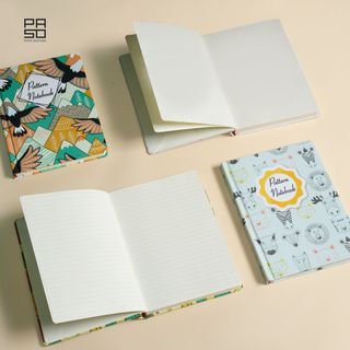 •PASO• Sổ tay Pattern A5 - Bìa giấy carton cứng nhiều thiết kế bìa