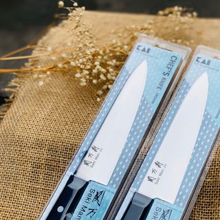 Dao nhà bếp lưỡi nhọn inox cao cấp bản nhỏ Seki KAI  lỡi dài 18cm nhập khẩu Nhật Bản