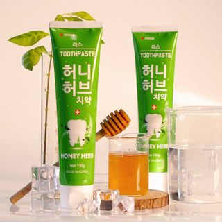 Kem đánh răng Hàn Quốc Lath Honey Herb, giảm sưng viêm nướu, trị hôi miệng 150g - Lath beauty