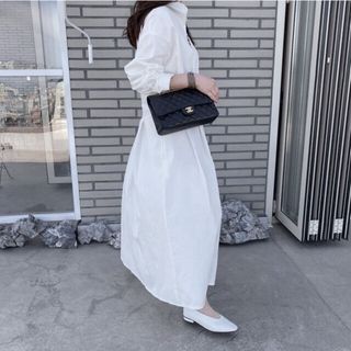 ĐẦM MAXI TRẮNG CỔ SƠ MI- DT1732