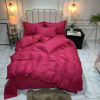 Bộ chăn ga Cotton sọc 3F dành cho khách sạn