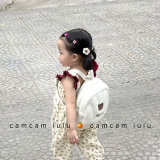 Balo cho bé mầm non cho bé trai bé gái chất bông mịn thêu hoạ tiết theo yêu cầu CAMCAMIUIU