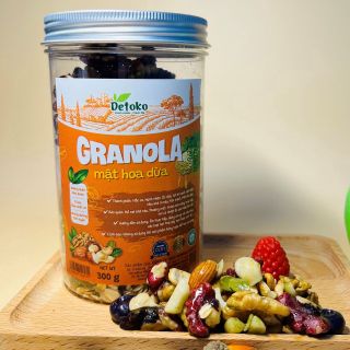 Tên sản phẩm: Granola Mật Hoa Dừa 300g - Detoko Food