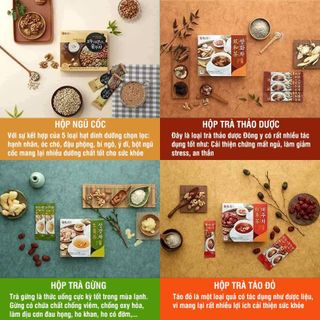 Bộ quà tặng 4 loại ngũ cốc và trà Damtuh Gift Set Hàn Quốc