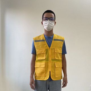 Áo gile bảo hộ phản quang 4 túi Golden Bamboo sử dụng trong công trình Nhận in ấn thiết kế logo theo yêu cầu