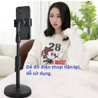 Giá đỡ điện thoại Microphone Stands, kẹp chống lưng 360 ,đế chân tròn để bàn, giá đỡ tiện lợi đa năng - kệ điện thoại giá sỉ