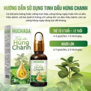 Tinh Dầu Húng Chanh Huchada - Giảm Ho Đàm, Cảm Sốt Cho Mẹ và Bé - 30ml
